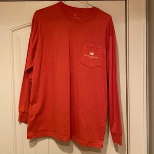 Men Southern Marsh large long sleeve shirt in coral. NWOT